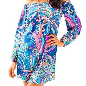 NWT Lilly Pulitzer Silk Off The Shoulder Dress